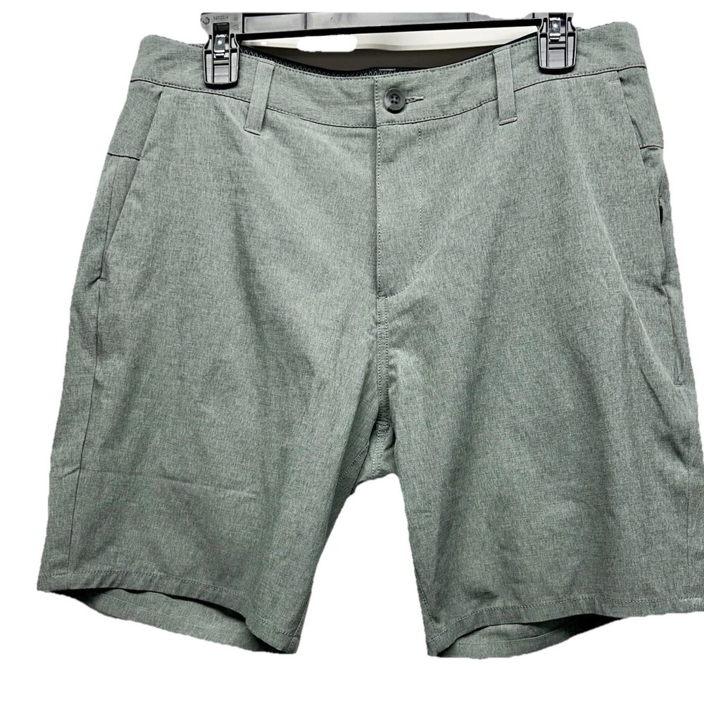 Vuori Men's Hybrid Grey 32 Polyester Blend Shorts (C5)